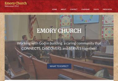 Best Church Websites 2022 Award Winner! - Emory Church in New Oxford, Pa