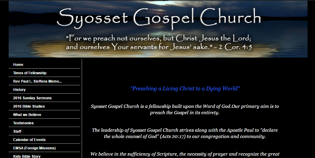 NE1 website - Syosset Gospel Church