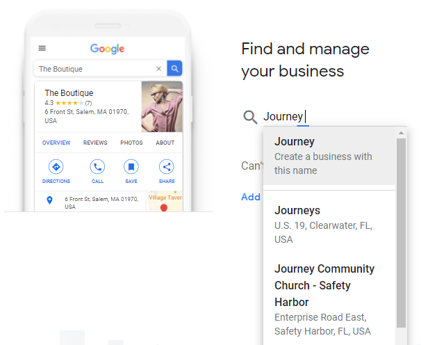 how to claim Google Business Profile - screenshot