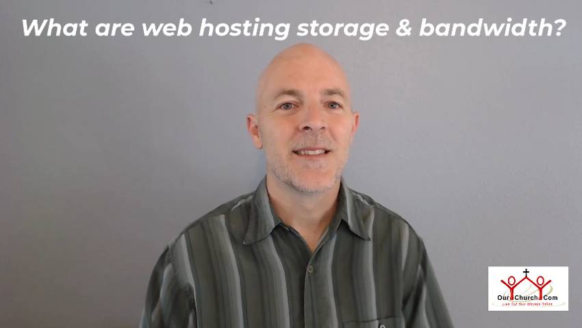 church website hosting storage, bandwidth