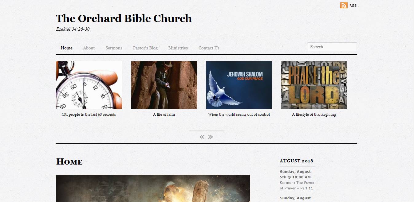 free church websites - The Orchard Bible Church