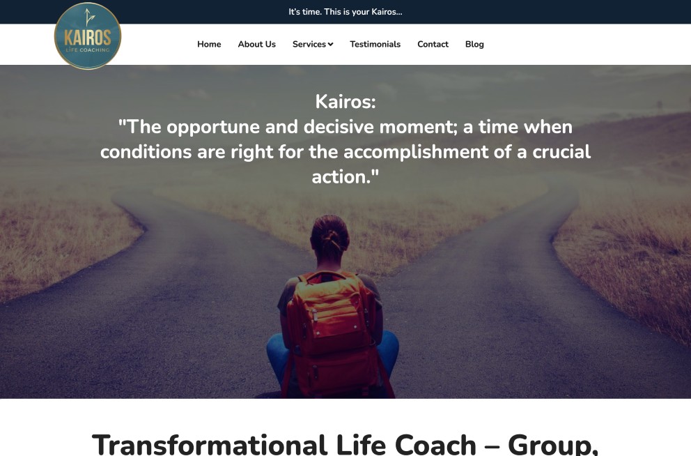 kairos life coaching - best Christian website designs