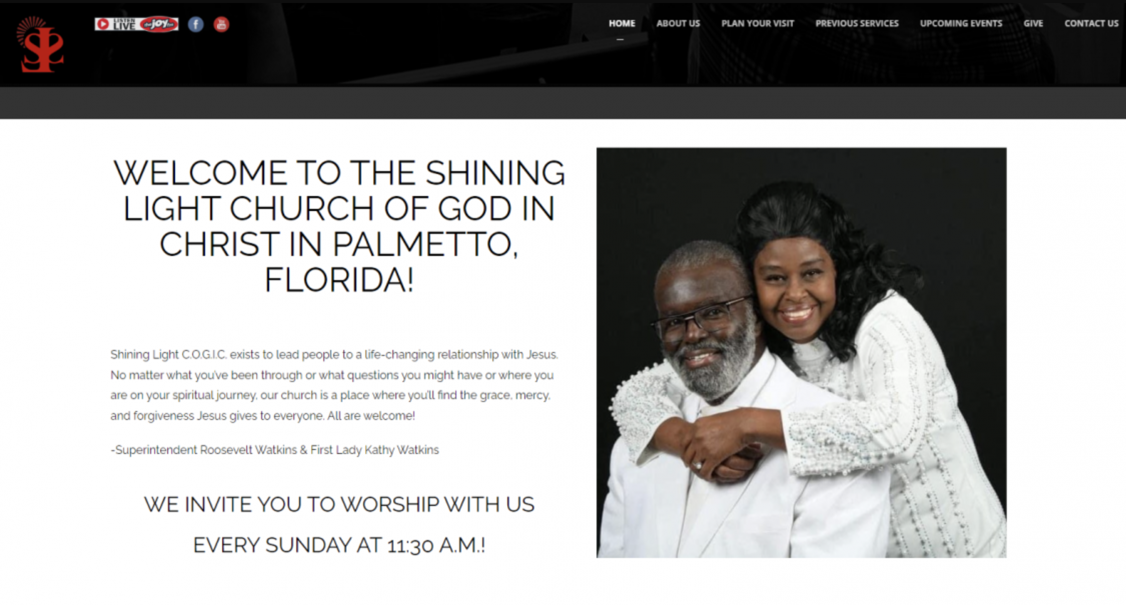 Build a church website like Shining Light C.O.G.I.C.